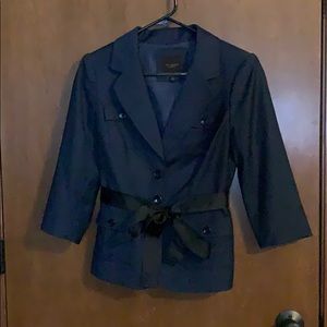 Blazer with removable ribbon/belt